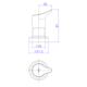 Acabamento Deca p/ registro 4900 C13 1/2", 3/4" e 1"