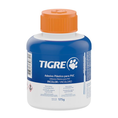 Adesivo plástico PVC incolor Tigre 175g c/ pincel