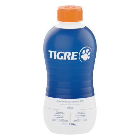 Adesivo plástico PVC incolor Tigre 850g