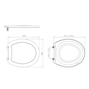 Assento oval almofadado Lorenzetti Levitti branco