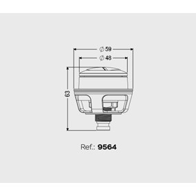 Botão acionador Censi superior p/caixa acoplada Dual Flux ref.9564