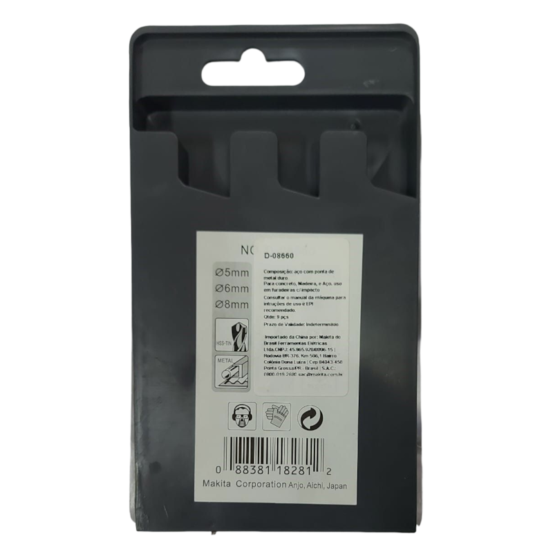 Broca Makita D-08660 Kit Com 9 peças - Casa Fernandes
