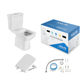Combo Icasa Misti Bacia + caixa acoplada + acessórios branco