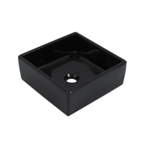 Cuba de apoio quadrada Icasa 30cm preta