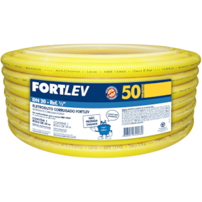 Eletroduto flexível corrugado Fortlev 25MM de 50m amarelo