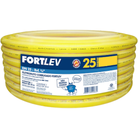 Eletroduto flexível corrugado Fortlev 32MM de 25m amarelo