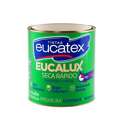 Esmalte Sintético Eucatex brilhante 900ml Cinza Platina