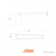 Fechadura externa perfil Stam 501/03 27MM