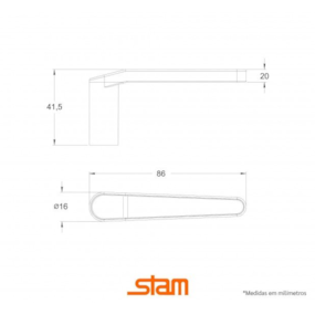 Fechadura externa perfil Stam 501/03 27MM Fechadura externa perfil Stam 501/03 27MM