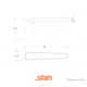 Fechadura perfil Stam 601-602/03 20MM externa
