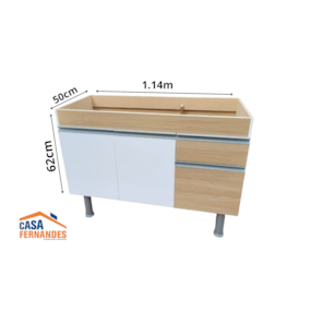Gabinete Baby MC 114 Amadeirado/Branco