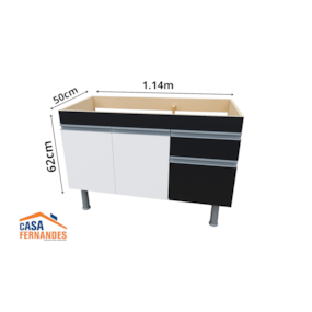 Gabinete Baby MC 114   Preto/Branco