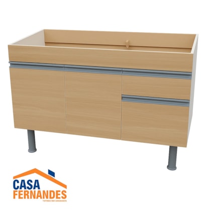 Gabinete Baby MC P/Pia 100 Cor Amadeirado Total
