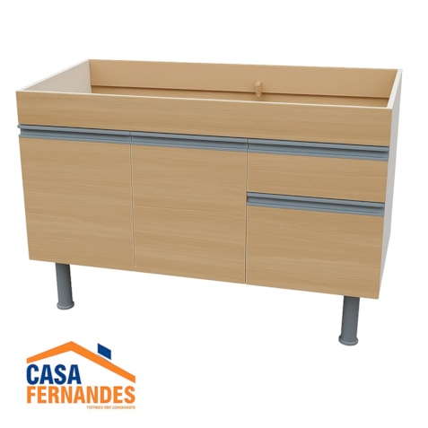 Gabinete Baby MC P/Pia 100 Cor Amadeirado Total