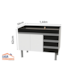 Gabinete Barcelona MC P/Pia 150 Preto/Branco