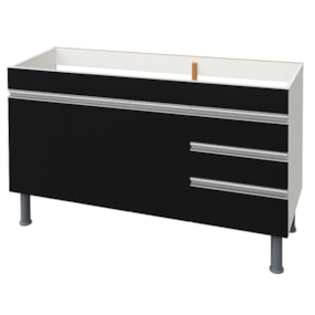 Gabinete Barcelona MC P/Pia 180 Preto Total