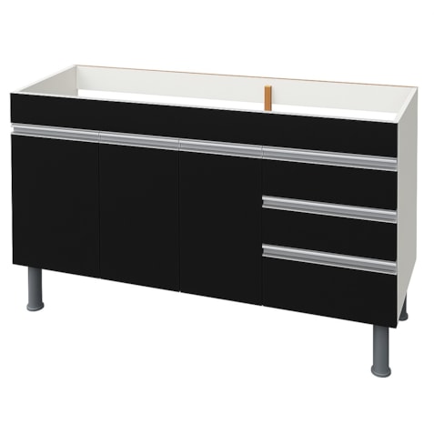 Gabinete Barcelona MC P/Pia 180 Preto Total