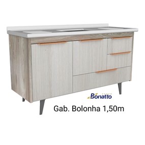 Gabinete Bonatto Bolonha 150 Branco/Madeirado