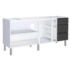 Gabinete Cozimax Aço Gaia P/Pia 200m Preto