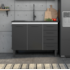Gabinete Cozimax Aço Mod.Juno 120 Preto