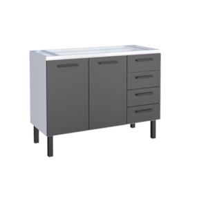 Gabinete Cozimax Aço Mod.Juno 114 Preto