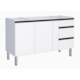 Gabinete Cozimax de aço Gaia 150 branco c/ puxador preto