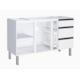 Gabinete Cozimax de aço Gaia 150 branco c/ puxador preto