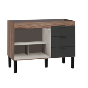 Gabinete Cozimax Madeira 114m Flamingo Preto