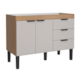 Gabinete Cozimax Madeira 120 Flamingo nude com jequitibá
