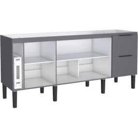 Gabinete Cozimax Madeira Cisne 200 Cinza