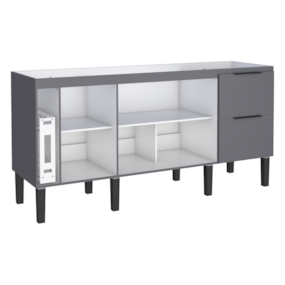 Gabinete Cozimax Madeira Cisne P/Pia 180 Cinza