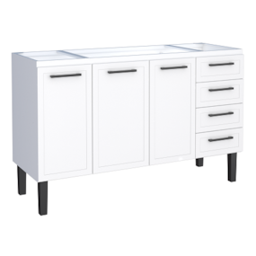 Gabinete de aço Cozimax Juno p/ pia 150cm branco