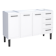 Gabinete de aço Cozimax Juno p/ pia 150cm branco