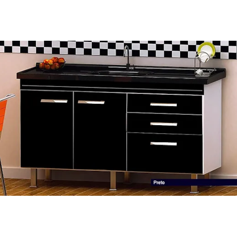 GABINETE FIMAP CRIATIV P/Pia 150 PRETO