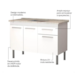 Gabinete Fimap Vitória P/Pias de 120  Branco