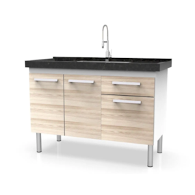 Gabinete Fimap Vitória  P/Pias de 120 Maple