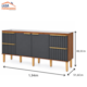 Gabinete MGM Agata 1,94m Freijo/Titanium P/Pia 200