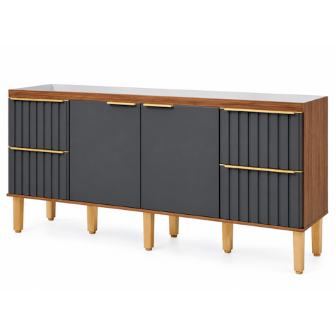 Gabinete MGM Agata 1,94m Freijo/Titanium P/Pia 200