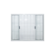 Janela alumínio 4 folhas branca 100x100 c/ bandeira s/ grade Janellot