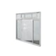 Janela alumínio 4 folhas branca 100x150 c/ bandeira s/ grade Janellot