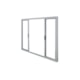Janela alumínio 4 folhas branca 120x150 s/ basculante s/ grade Janellot