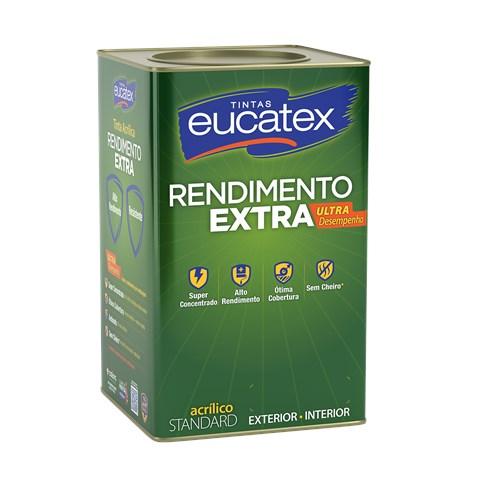 Látex  Acrílica Eucatex Rendimento Extra 18L Amarelo Frevo