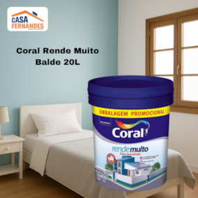 Látex Acrílico Coral Rende Muito Balde 20L Branco