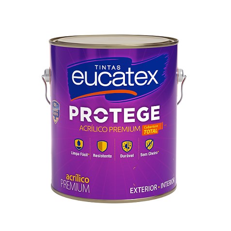 Latex Acrílico Eucatex Protege fosco 3,6L branco