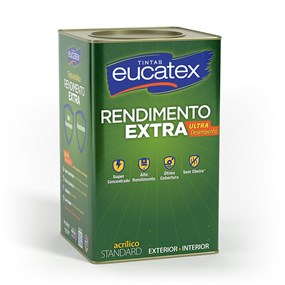 Latex Acrílico Eucatex Rendimento Extra fosco 18L Amarelo Canário