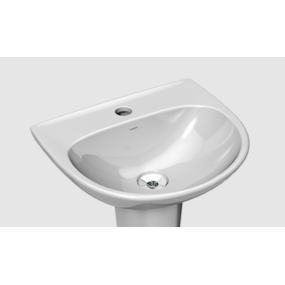 Lavatório Lorenzetti Way cinza p/ coluna