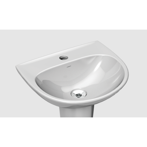 Lavatório Lorenzetti Way cinza p/ coluna