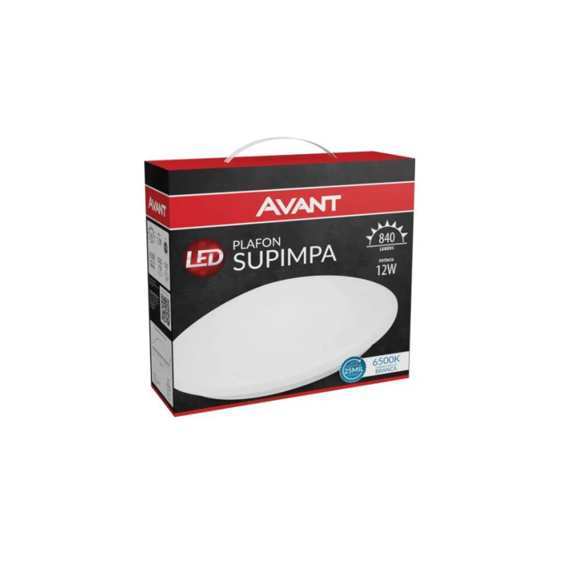 Luminária Plafon Led Supimpa 12W Biv. Branco Frio Avant