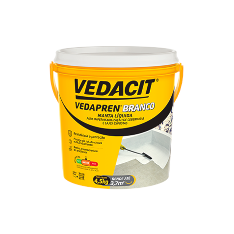 Manta líquida Vedapren branco 4,5kg Impermeabilizante