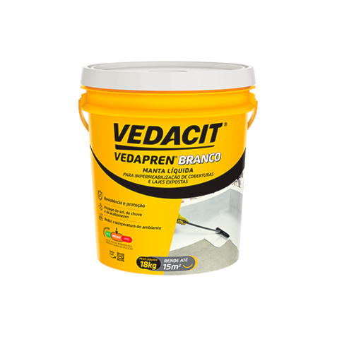 Manta líquida Vedapren branco balde 18kg Impermeabilizante